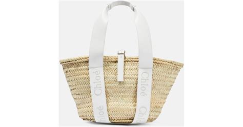 chloe au|chloe raffia tote.